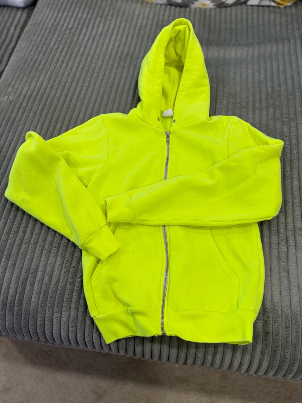 Neon Yellow Women’s Full-Zip Hoodie Jacket